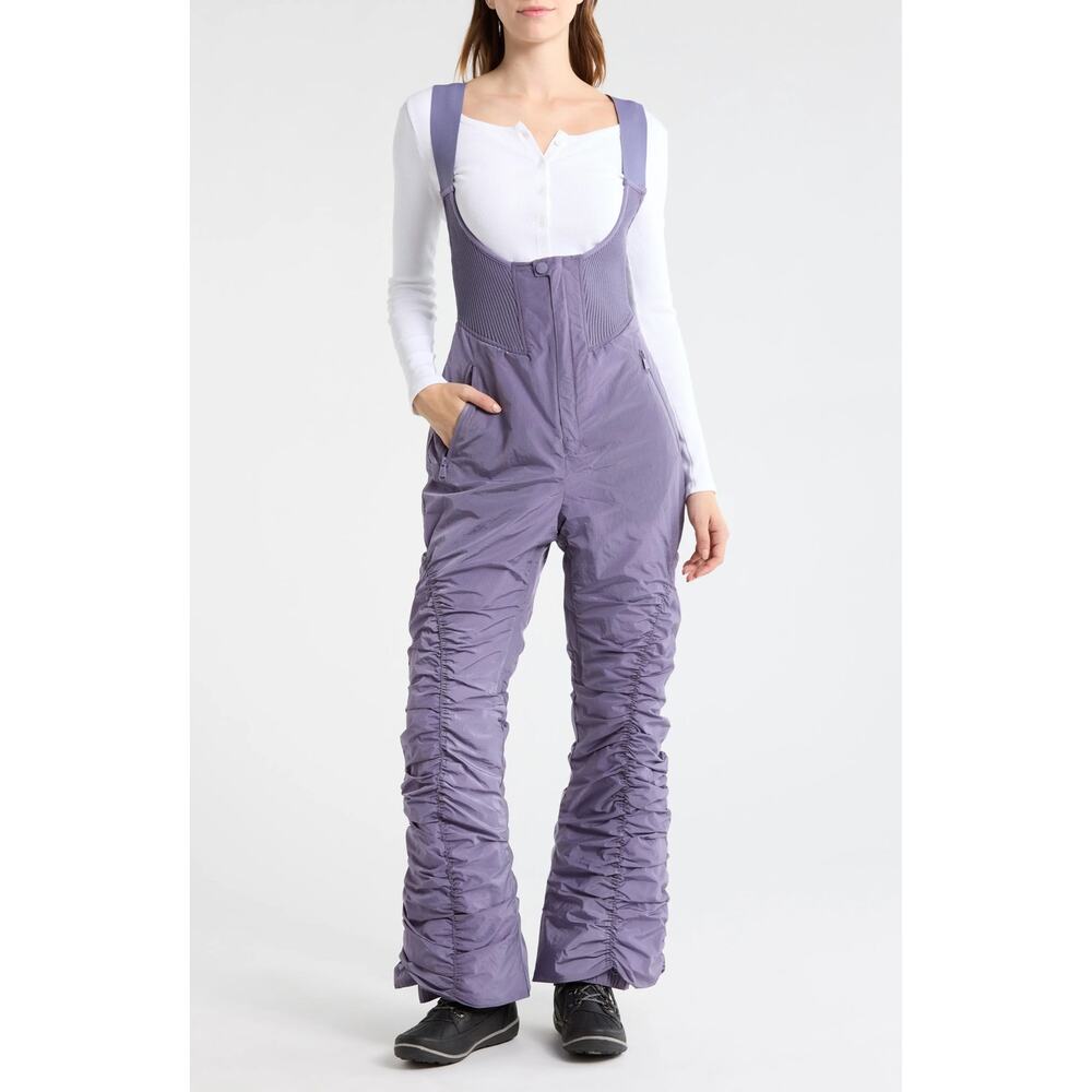 Free People FP Movement Lift Laugh Love Bib Ski Pants Purple Size XS $368 NWOT